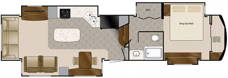 40' 2020 Drv Mobile Suites 40KSSB4 w/4 Slides & Generator Floorplan