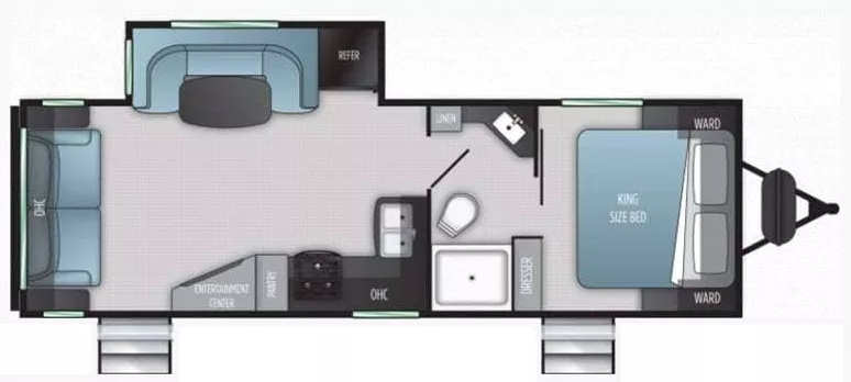 30' 2022 Cruiser RV Twilight Signature 2690 w/Slide Floorplan