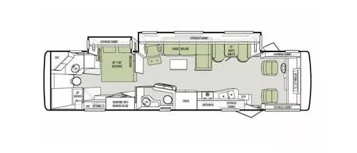 37' 2014 Tiffin Allegro 36LA w/2 Slides Floorplan
