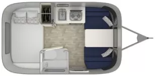 16' 2020 Airstream Bambi 16RB Floorplan