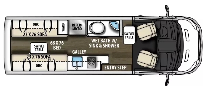 22' 2024 Forest River Coachmen Beyond 22D-AWD Floorplan
