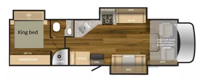 33' 2021 Nexus Wraith 33W w/3 Slides Floorplan