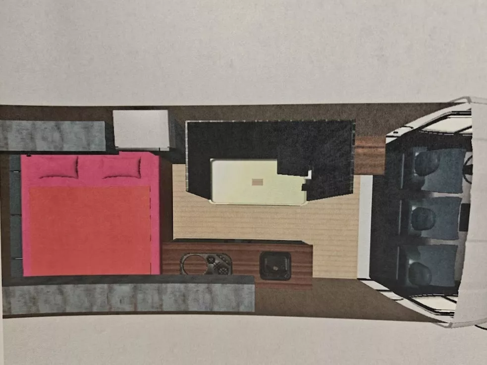20' 2021 Ozark Mountain Adventures TRANSIT CUSTOM Floorplan