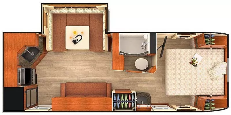 22' 2020 Lance 2285 w/Slide Floorplan