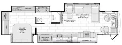 40' 2015 Fleetwood American Revolution 39A 450hp Cummins w/4 Slides Floorplan
