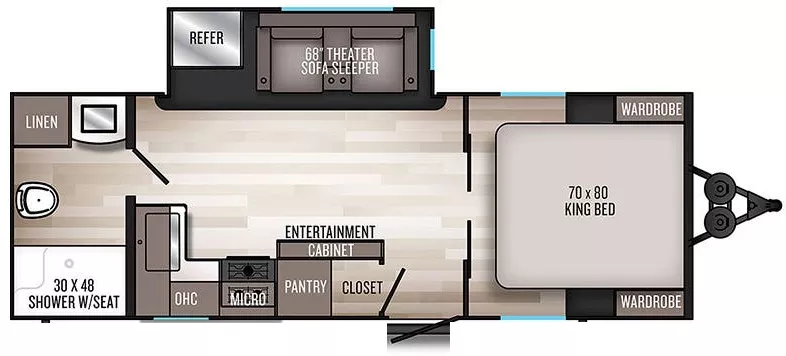 27' 2021 Palomino Solaire 242RBS w/Slide Floorplan