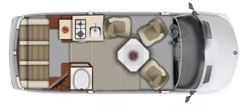 24' 2018 Roadtrek E-TREK Floorplan
