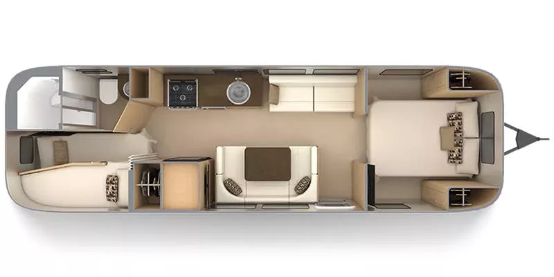 30' 2022 Airstream Flying Cloud 30FB BUNK - Bunk House Floorplan