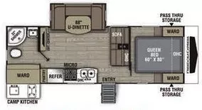 28' 2020 Coachmen Freedom Express Ultra Lite 248RBS w/Slide Floorplan