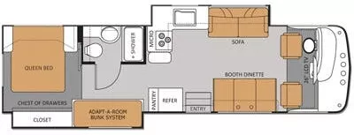 33' 2013 Thor Windsport 33G w/2 Slides - Bunk House Floorplan