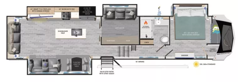 44' 2024 Heartland Big Country M-3900MO w/4 Slides - Bunk House Floorplan