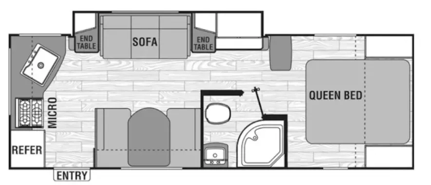 28' 2018 Coachmen Freedom Express Ultra Lite 246RKS w/Slide Floorplan