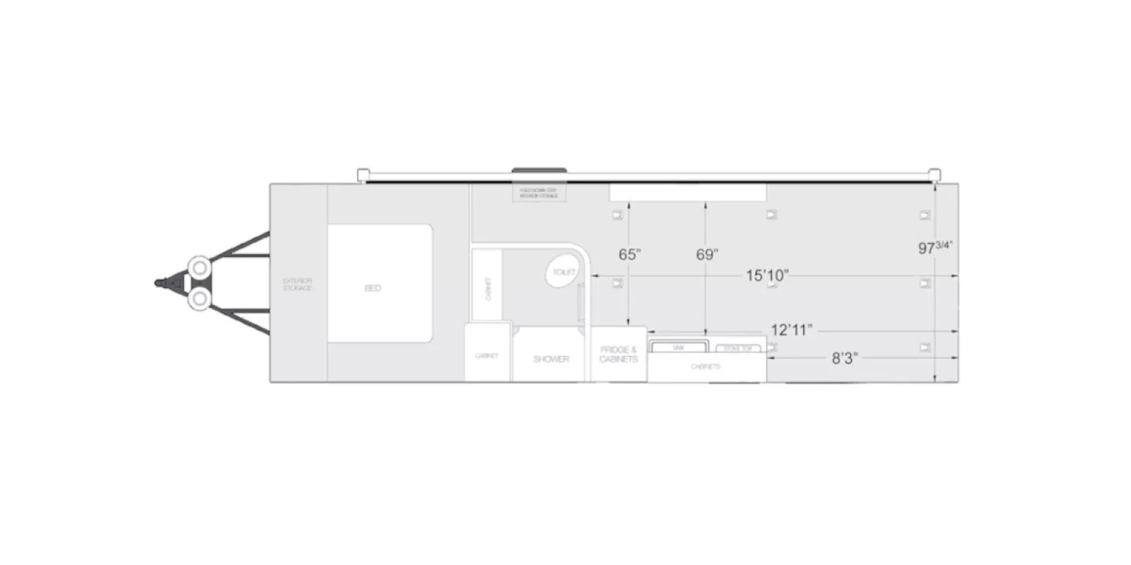 33' 2019 Atc Arv 8528 BEDROOM w/Generator  - Toy Hauler Floorplan