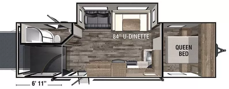 30' 2020 Forest River Xlr Boost 27QBX w/Slide - Toy Hauler - Bunk House Floorplan