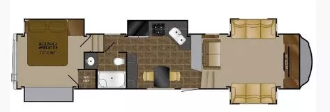 37' 2017 Heartland Bighorn 3750FL w/5 Slides Floorplan