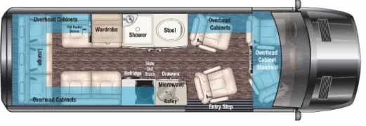 25' 2021 Midwest Automotive Design Midwest Passage Weekender Md4 170 Floorplan