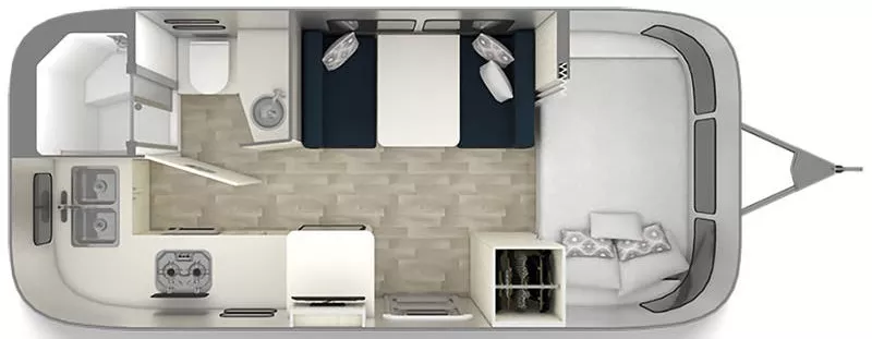 20' 2012 Airstream Flying Cloud Bambi 20 Floorplan