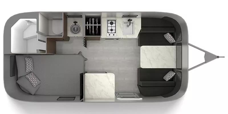 19' 2021 Airstream Caravel 19CB Floorplan