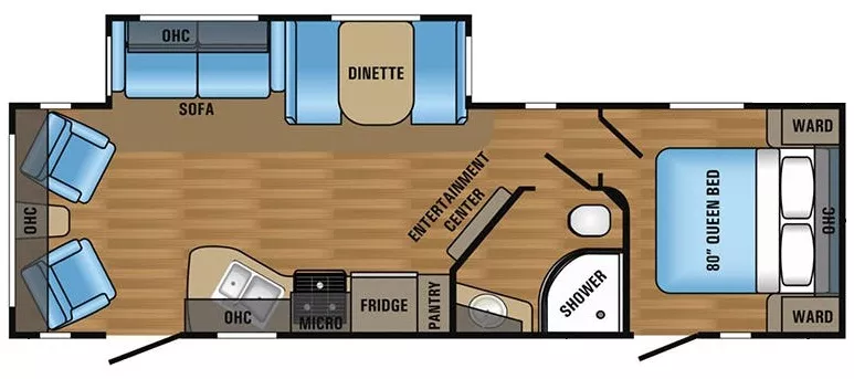 32' 2017 Jayco Jay Flight 28RLS w/Slide Floorplan