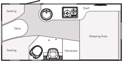 18' 2020 Nucamp RV T@B 400 BOONDOCK Floorplan