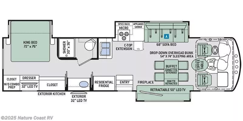 37' 2017 Thor Challenger 36T w/3 Slides Floorplan
