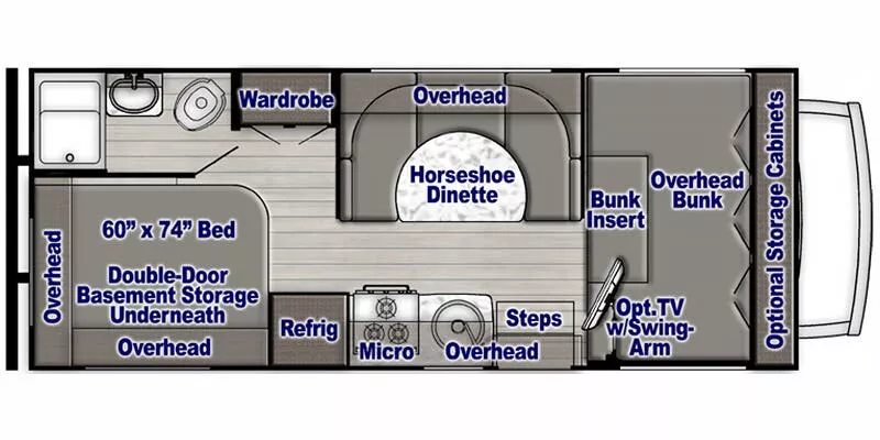 25' 2023 Gulf Stream Conquest Le 6237LE Floorplan