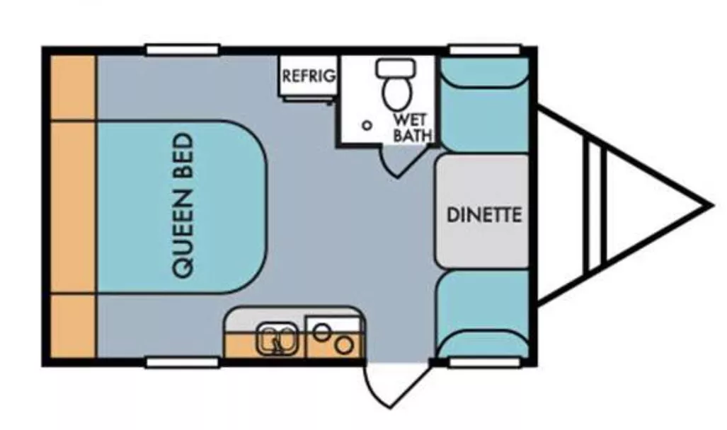 19' 2017 Riverside RV Retro 177 Floorplan