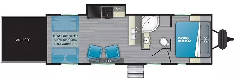 30' 2022 Heartland Torque 26 w/Slide & Generator  - Toy Hauler - Bunk House Floorplan