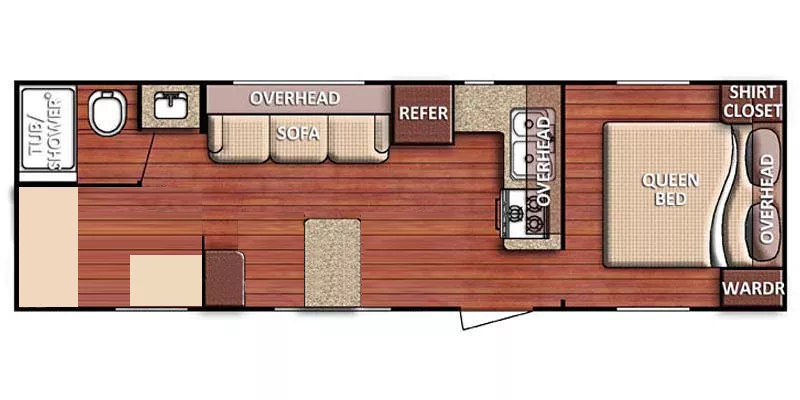 29' 2018 Gulf Stream Friendship 275FBG Floorplan