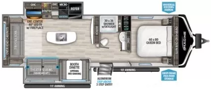 35' 2023 Grand Design Imagine 2970RL w/2 Slides Floorplan