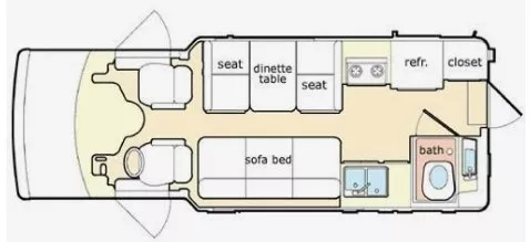 22' 2002 Trail Wagons Chinook Concourse CONCOURSE XL Floorplan