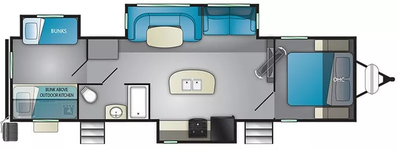 37' 2020 Heartland Mallard M33 w/3 Slides - Bunk House Floorplan