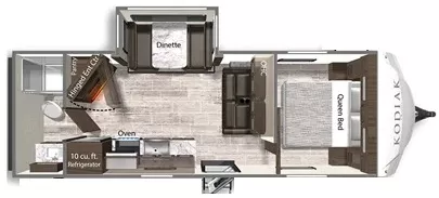 28' 2022 Dutchmen Kodiak Ultra Lite 242RBSL w/Slide Floorplan