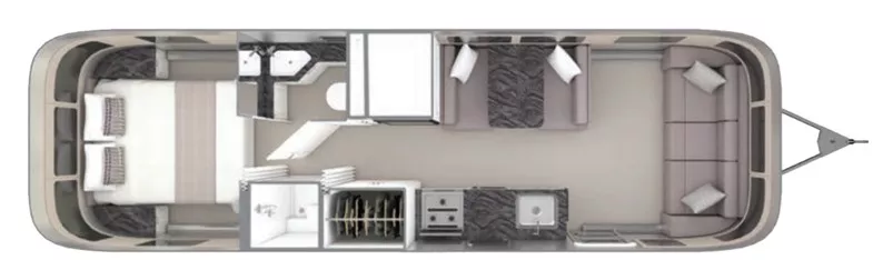 31' 2025 Airstream Classic 30RBQ Floorplan