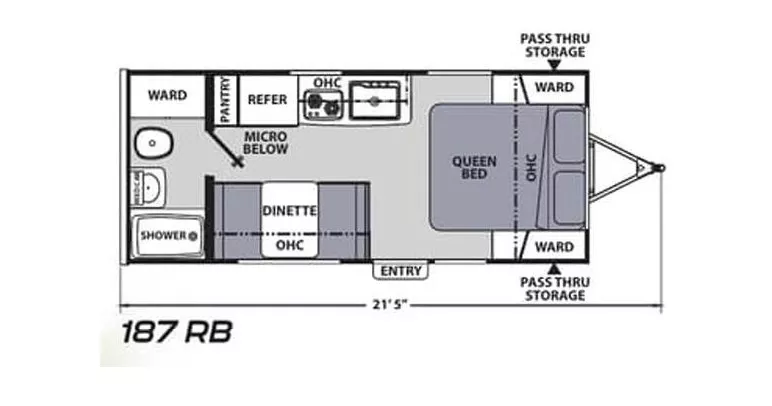 2022 Coachmen Apex Nano 187RB w/Slide Floorplan