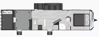 39' 2021 Keystone Carbon 35 w/Slide & Generator Floorplan