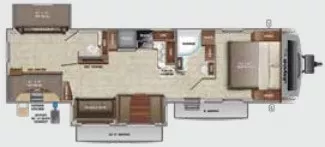 38' 2022 Jayco White Hawk 32BH w/2 Slides - Bunk House Floorplan