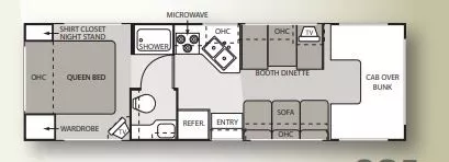 30' 2007 Four Winds Chateau Sport 28A Floorplan