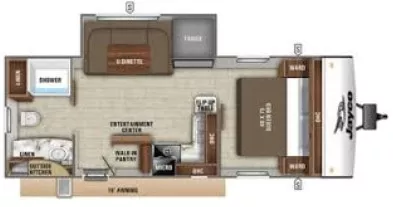 28' 2021 Jayco Jay Feather 22RB w/Slide Floorplan