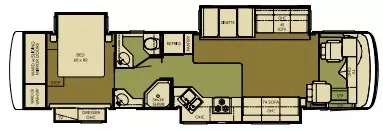 40' 2007 Newmar Ventana 3936 330hp Cummins w/4 Slides Floorplan