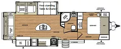 34' 2015 Forest River Salem Hemisphere Lite 272RLIS w/2 Slides Floorplan
