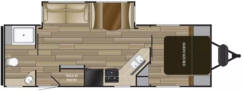 30' 2018 Cruiser RV Shadow Cruiser 260RBS w/Slide Floorplan