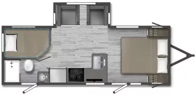 27' 2024 Winnebago Minnie 2326BH w/Slide - Bunk House Floorplan