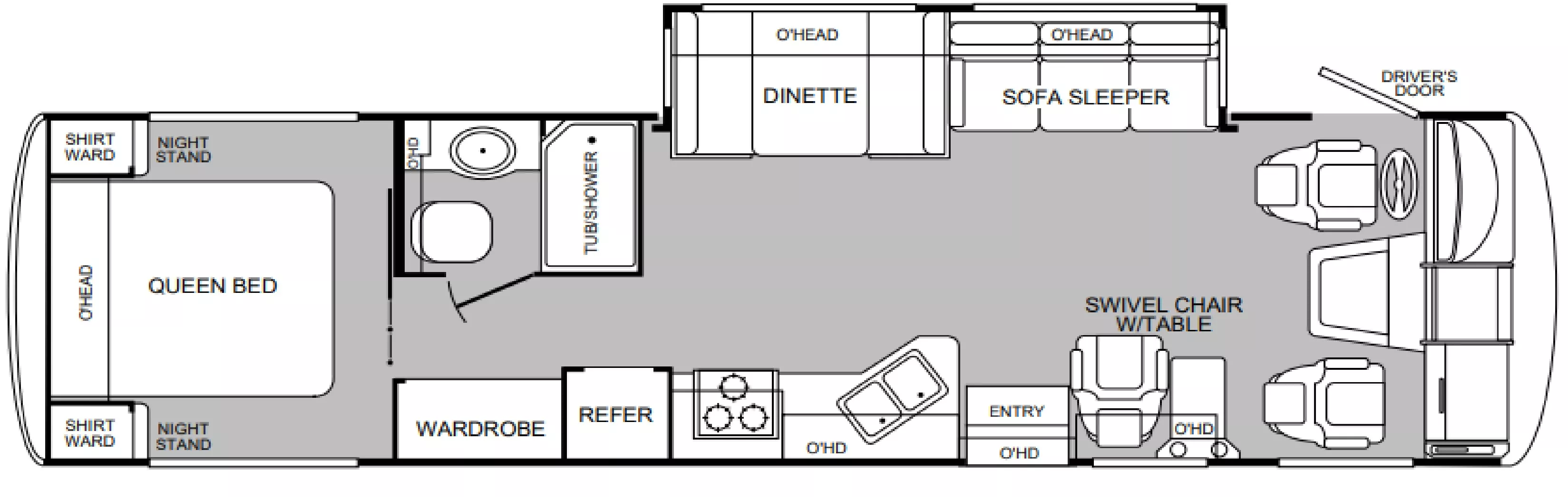 30' 2008 Fleetwood Fiesta 32S w/Slide Floorplan