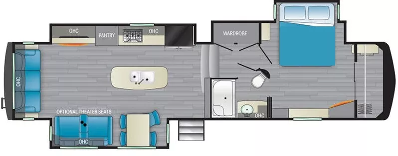 40' 2021 Heartland Big Country 3560SS w/3 Slides Floorplan