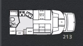 25' 2004 R-Vision Trail-Lite B-Plus 213 Floorplan