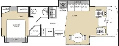 32' 2006 Forest River Georgetown SE 319TS LIMITED w/3 Slides Floorplan