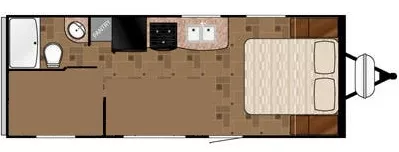 25' 2016 Heartland Prowler Lynx 22LX Floorplan