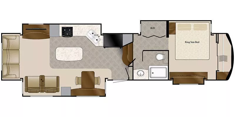 42' 2020 Drv Mobile Suites 40KSSB4 w/4 Slides Floorplan