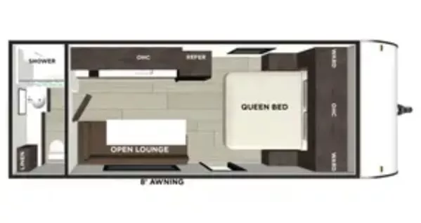 20' 2026 Forest River Wildwood Fsx 164FBLE Floorplan